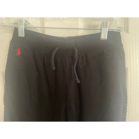 Polo Ralph Lauren Black Sweats w/ Ribbon Tuxedo type Trim on pant side seam, A64 - Picture 2 of 7